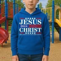 Jesus Christ 2024 Only Jesus Can Save This Nation Premium Kids Hoodie thumb 2