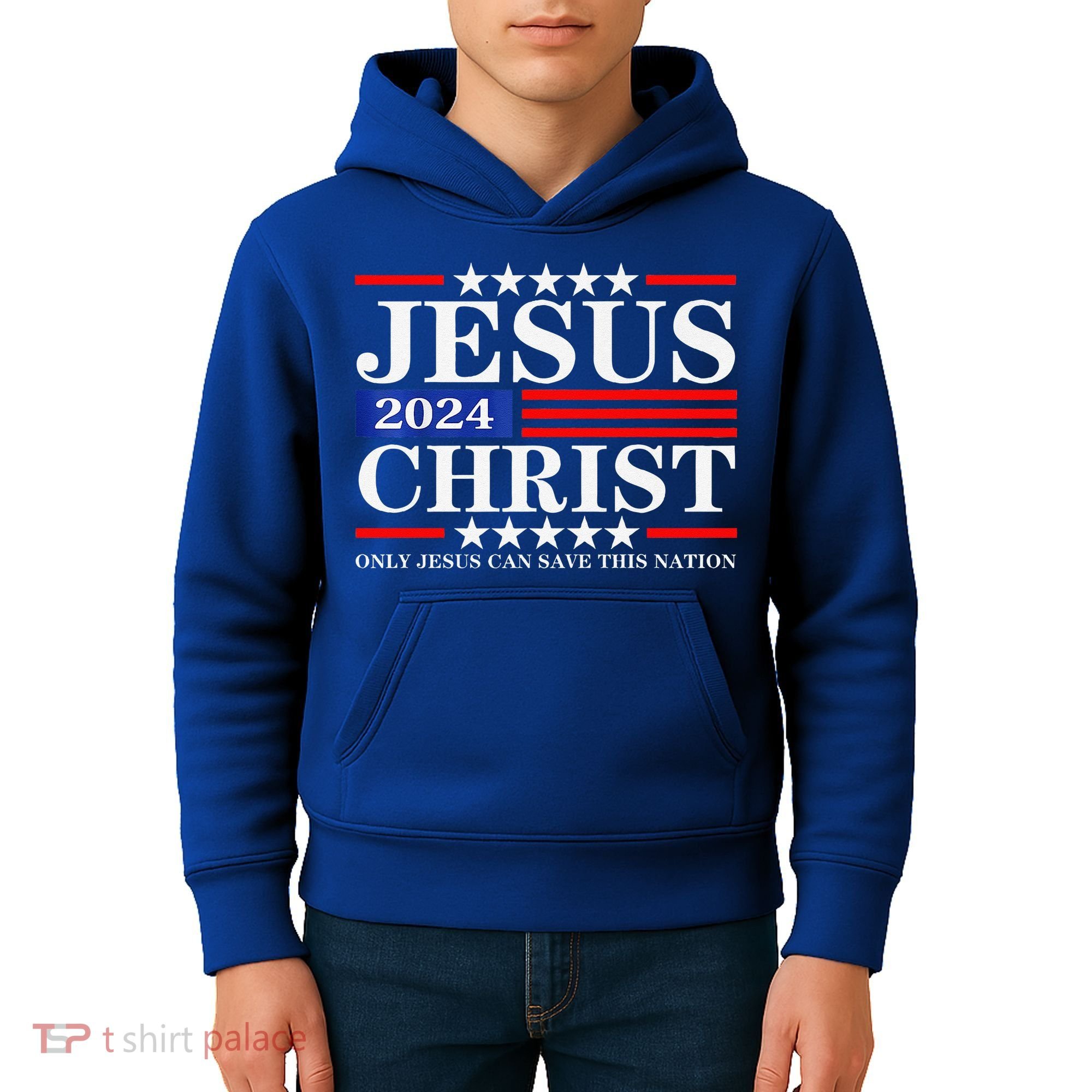 Jesus Christ 2024 Only Jesus Can Save This Nation Premium Kids Hoodie