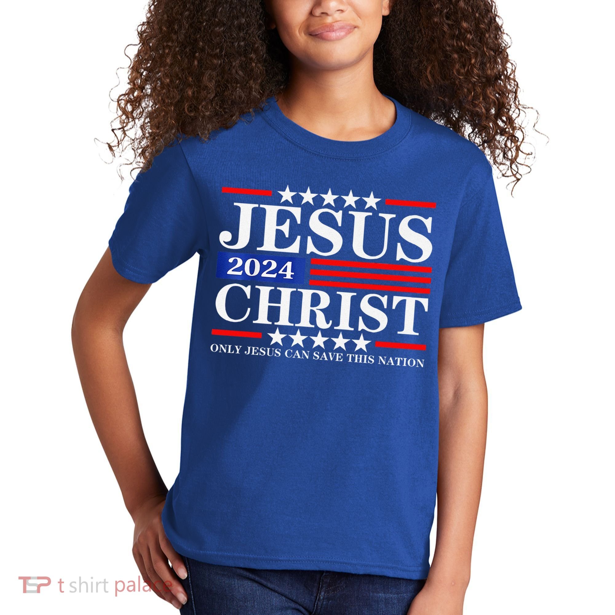 Jesus Christ 2024 Only Jesus Can Save This Nation Premium Kids T-Shirt
