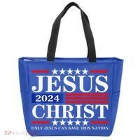 Jesus Christ 2024 Only Jesus Can Save This Nation Premium Tote Bag thumb 0