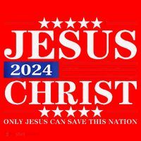 Jesus Christ 2024 Only Jesus Can Save This Nation Premium Santa Hat thumb 1