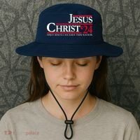Jesus Christ 24 Only Jesus Can Save This Nation Bucket Hat thumb 3