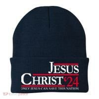 Jesus Christ 24 Only Jesus Can Save This Nation Beanie thumb 0