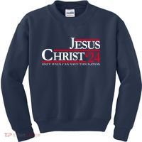 Jesus Christ 24 Only Jesus Can Save This Nation Kids Sweatshirt thumb 0
