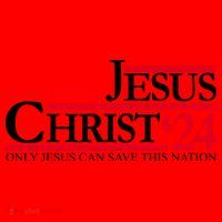 Jesus Christ 24 Only Jesus Can Save This Nation Santa Hat thumb 1