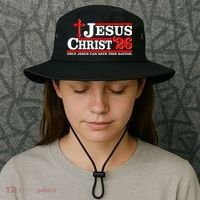 Jesus Christ 2026 Only Jesus Can Save This Nation Bucket Hat thumb 3