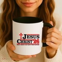 Jesus Christ 2026 Only Jesus Can Save This Nation Coffee Mug thumb 3