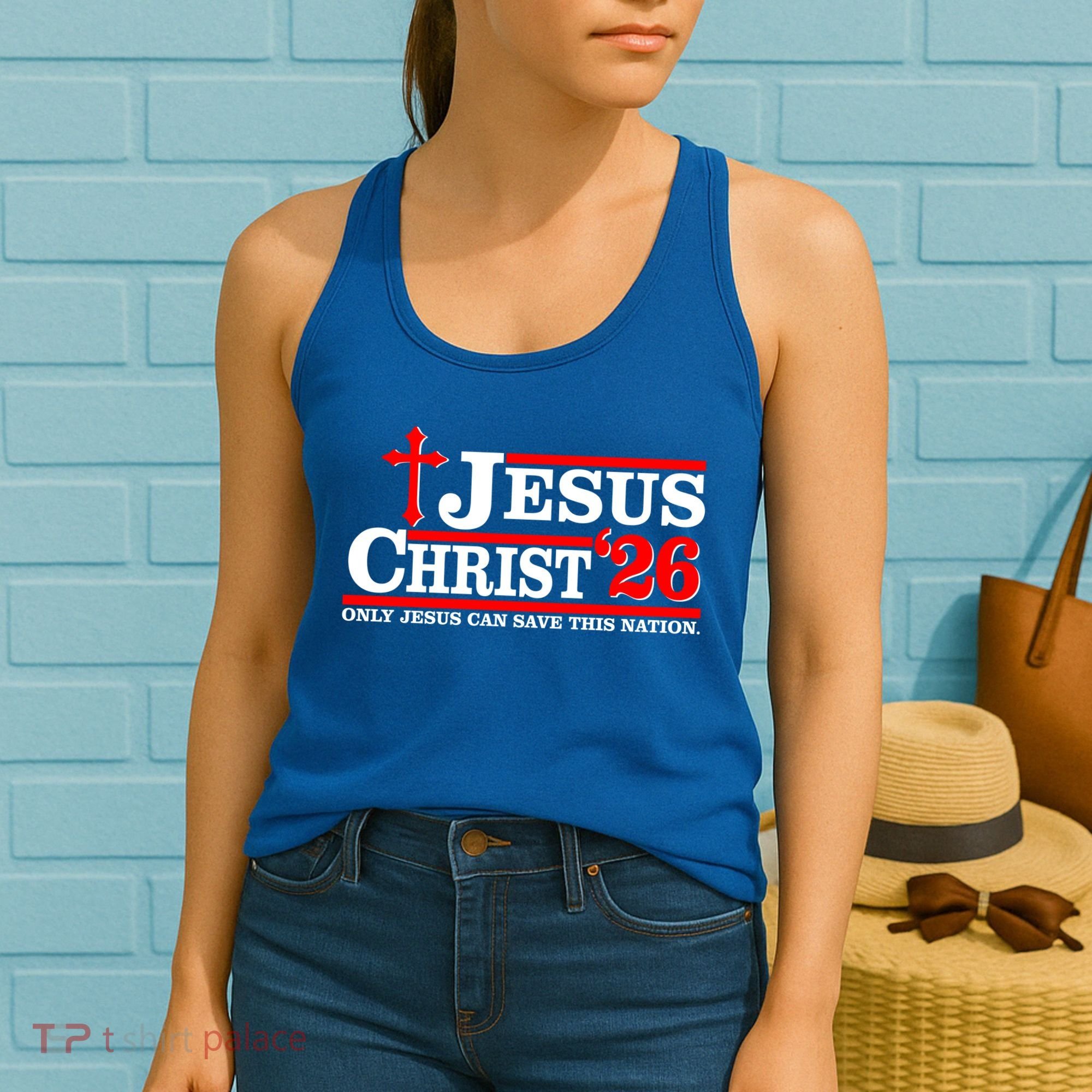 Jesus Christ 2026 Only Jesus Can Save This Nation Women's Tank Top