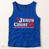 Jesus Christ 2026 Only Jesus Can Save This Nation Tank Top thumb 2