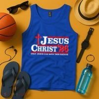 Jesus Christ 2026 Only Jesus Can Save This Nation Tank Top thumb 4