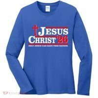 Jesus Christ 2026 Only Jesus Can Save This Nation Women's Long Sleeve Shirt thumb 0