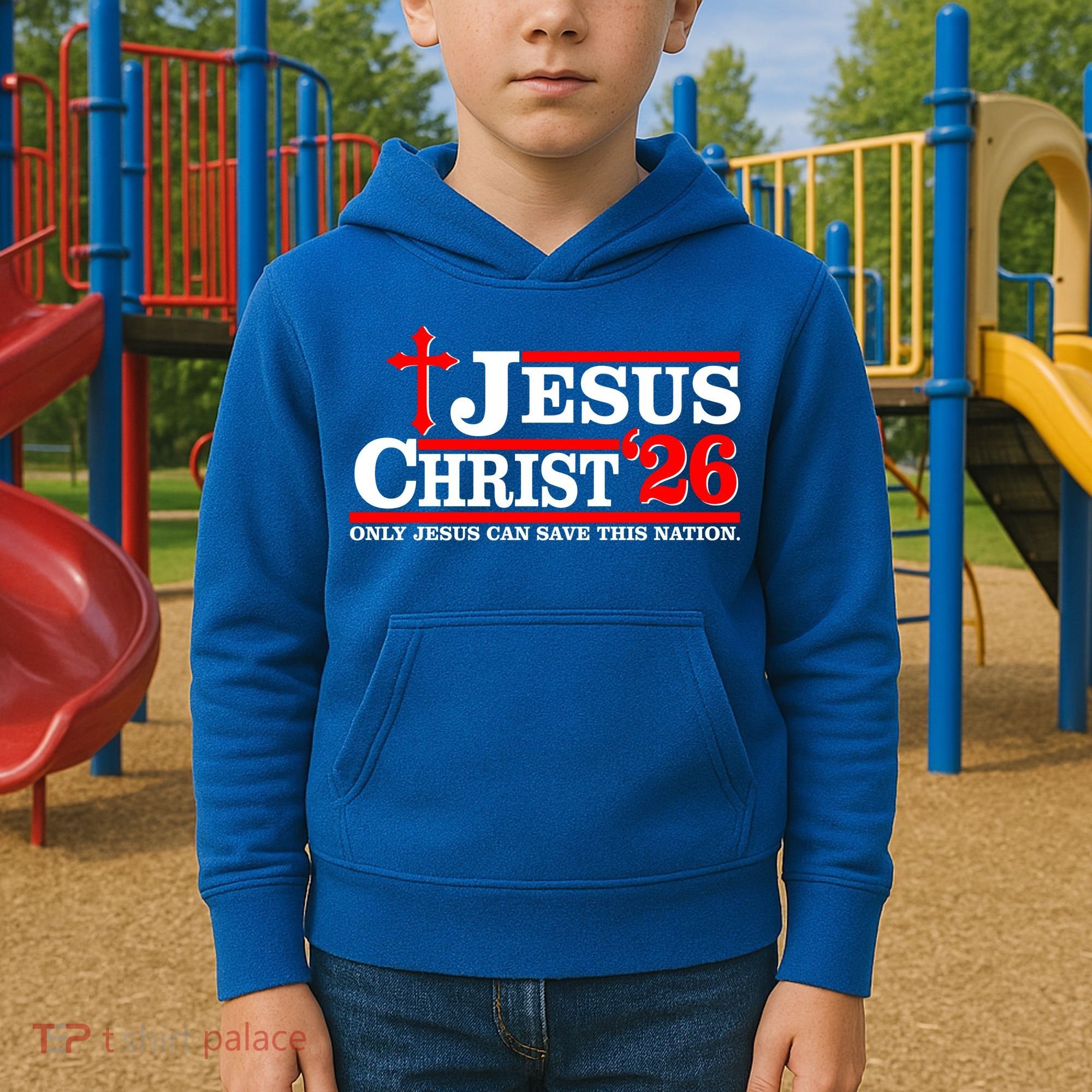 Jesus Christ 2026 Only Jesus Can Save This Nation Kids Hoodie