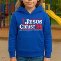 Jesus Christ 2026 Only Jesus Can Save This Nation Kids Hoodie thumb 3