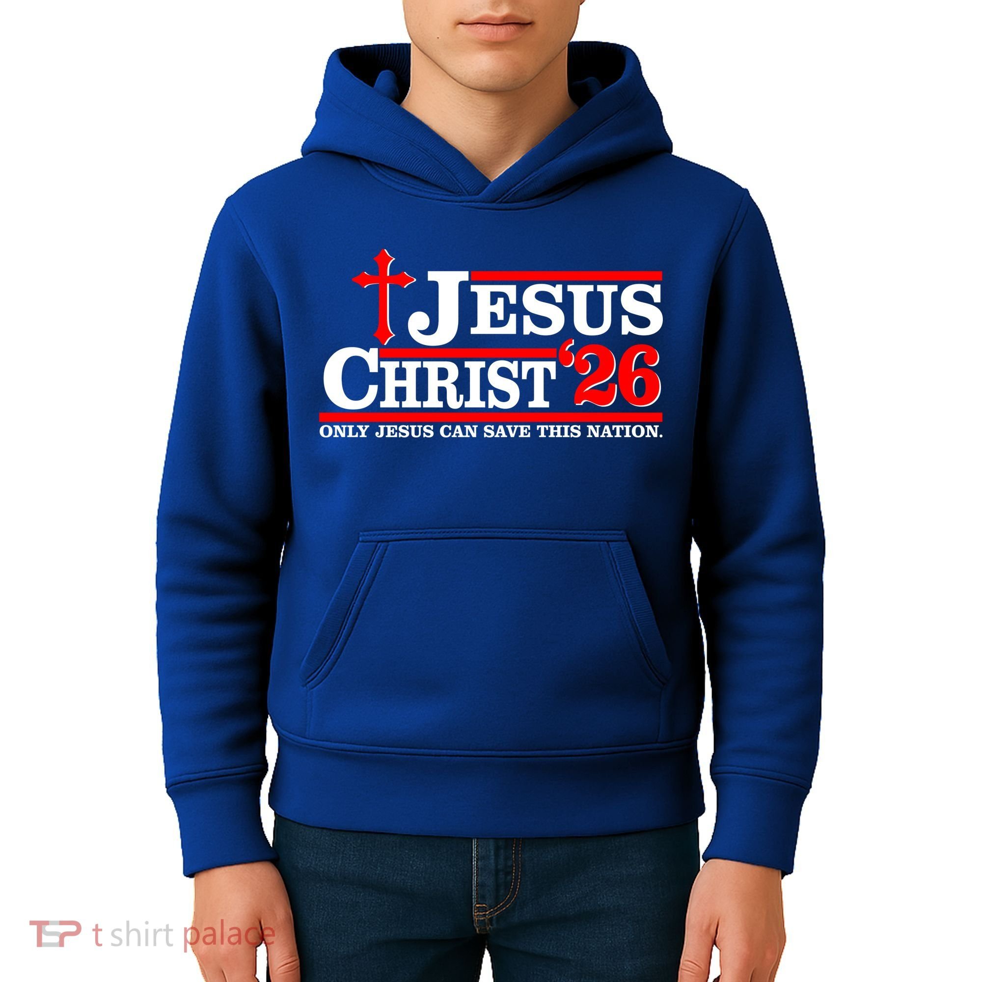 Jesus Christ 2026 Only Jesus Can Save This Nation Kids Hoodie