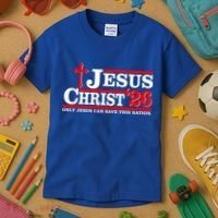 Jesus Christ 2026 Only Jesus Can Save This Nation Kids T-Shirt thumb 3
