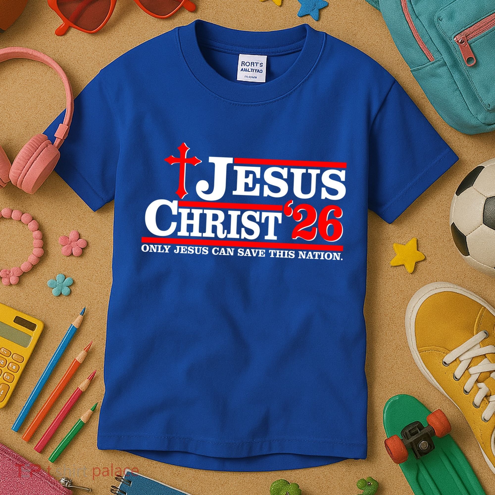 Jesus Christ 2026 Only Jesus Can Save This Nation Kids T-Shirt