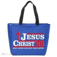 Jesus Christ 2026 Only Jesus Can Save This Nation Tote Bag thumb 0