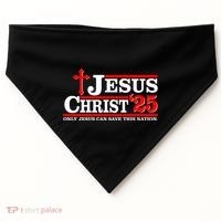 Jesus Christ 2025 Only Jesus Can Save This Nation Christian Catholic USA-Made Doggie Bandana thumb 0