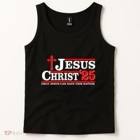 Jesus Christ 2025 Only Jesus Can Save This Nation Christian Catholic Tank Top thumb 2