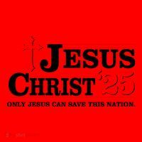 Jesus Christ 2025 Only Jesus Can Save This Nation Christian Catholic Santa Hat thumb 1