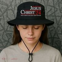 Jesus Christ 2024 Only Jesus Can Save This Nation Bucket Hat thumb 3