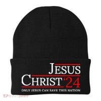 Jesus Christ 2024 Only Jesus Can Save This Nation Beanie thumb 0