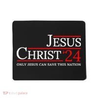 Jesus Christ 2024 Only Jesus Can Save This Nation Mousepad thumb 0