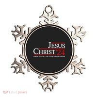 Jesus Christ 2024 Only Jesus Can Save This Nation Ornament thumb 0