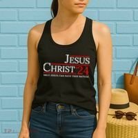 Jesus Christ 2024 Only Jesus Can Save This Nation Women's Tank Top thumb 2