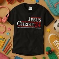 Jesus Christ 2024 Only Jesus Can Save This Nation Kids T-Shirt thumb 3