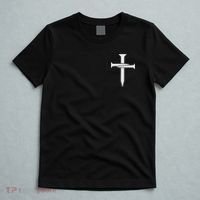 Jesus Christ 3 Nails Cross Christian Hope Faith Love Embroidered Embroidered T-Shirt thumb 5