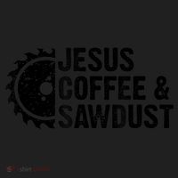 Jesus Coffee &Amp; Sawdust Christian Carpenter Woodworking Golf Towel thumb 3