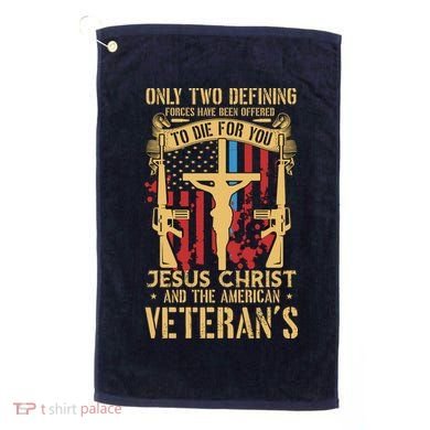 Jesus Christ And The American Veteran's Golf Towel