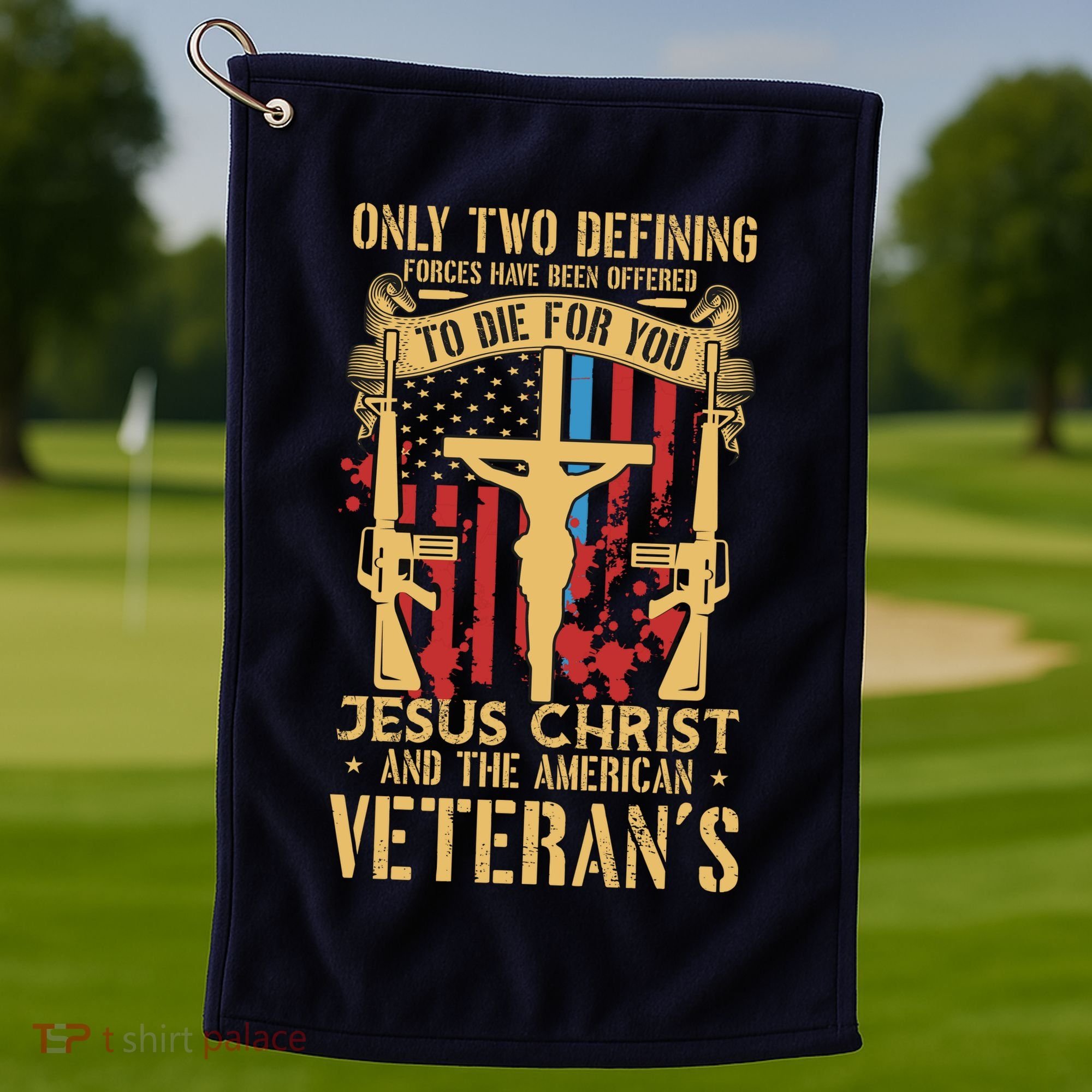Jesus Christ And The American Veteran's Golf Towel