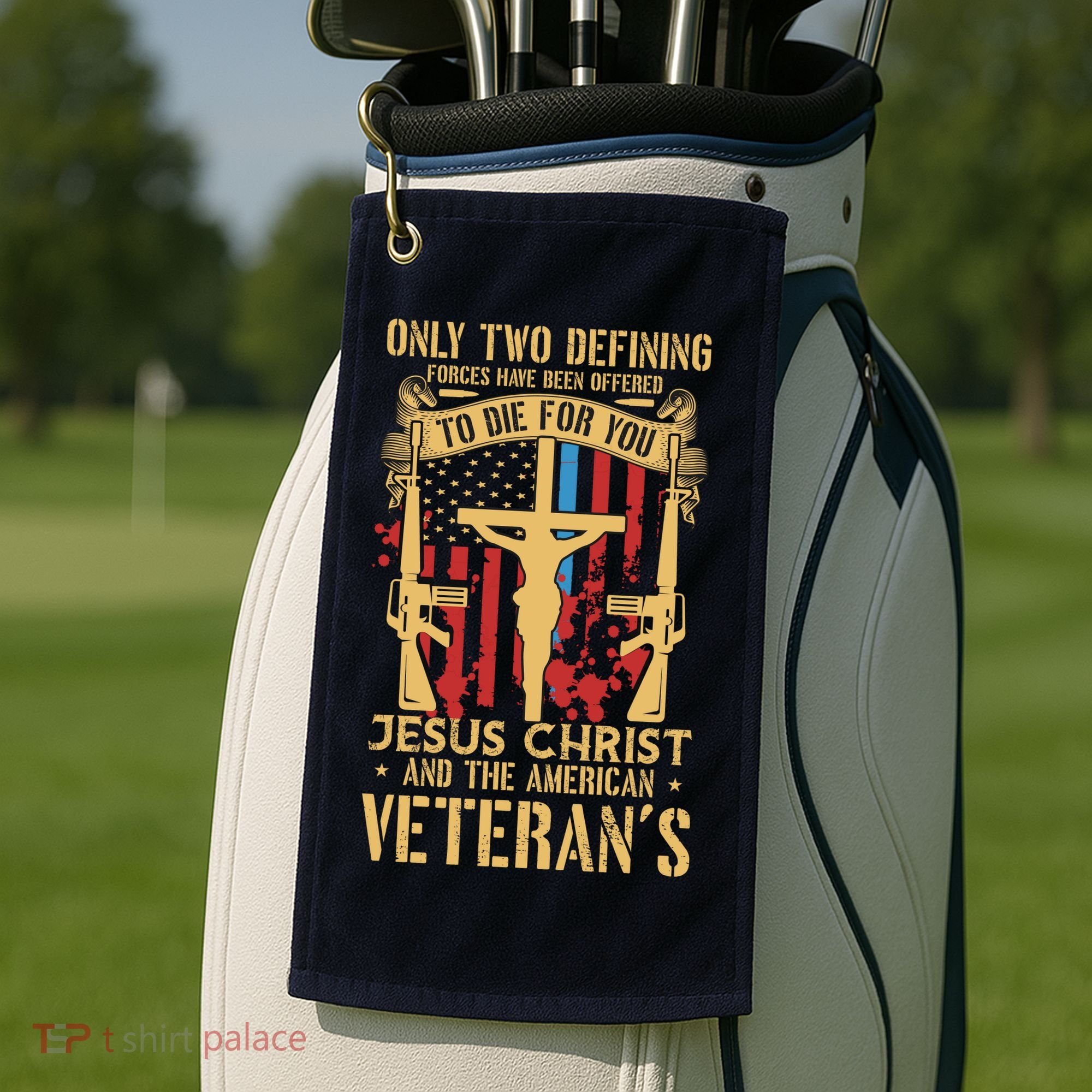 Jesus Christ And The American Veteran's Golf Towel