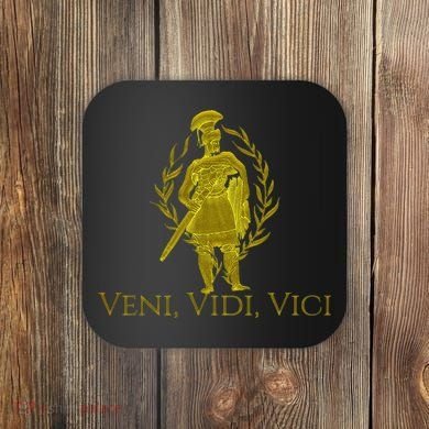 Julius Caesar Ancient Rome Veni Vidi Vici Coaster