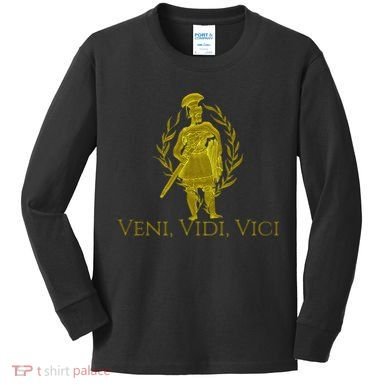 Julius Caesar Ancient Rome Veni Vidi Vici Kids Long Sleeve Shirt