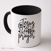 Jesus Coffee And Prayer Christian Catholic Christ Coffee Mug thumb 0