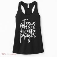 Jesus Coffee And Prayer Christian Catholic Christ Women's Tank Top thumb 0