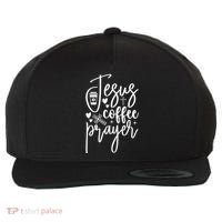 Jesus Coffee And Prayer Christian Catholic Christ Wool Snapback Cap thumb 0