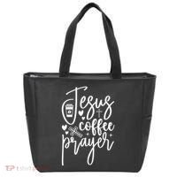 Jesus Coffee And Prayer Christian Catholic Christ Tote Bag thumb 0