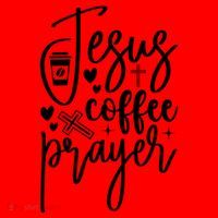 Jesus Coffee And Prayer Christian Catholic Christ Santa Hat thumb 1