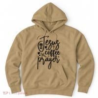 Jesus Coffee And Prayer Christian Catholic Christ Hoodie thumb 0