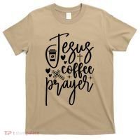 Jesus Coffee And Prayer Christian Catholic Christ T-Shirt thumb 0