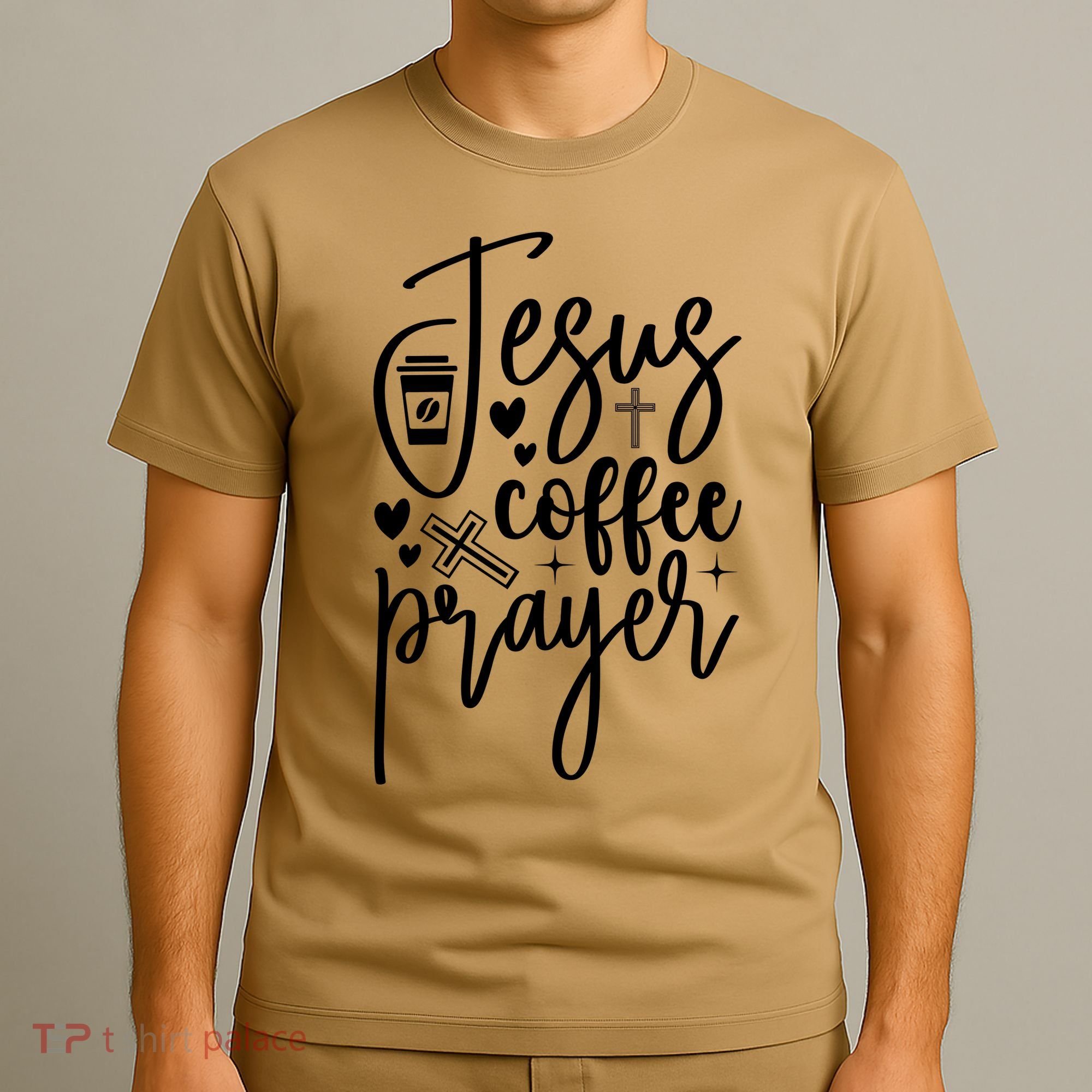 Jesus Coffee And Prayer Christian Catholic Christ T-Shirt