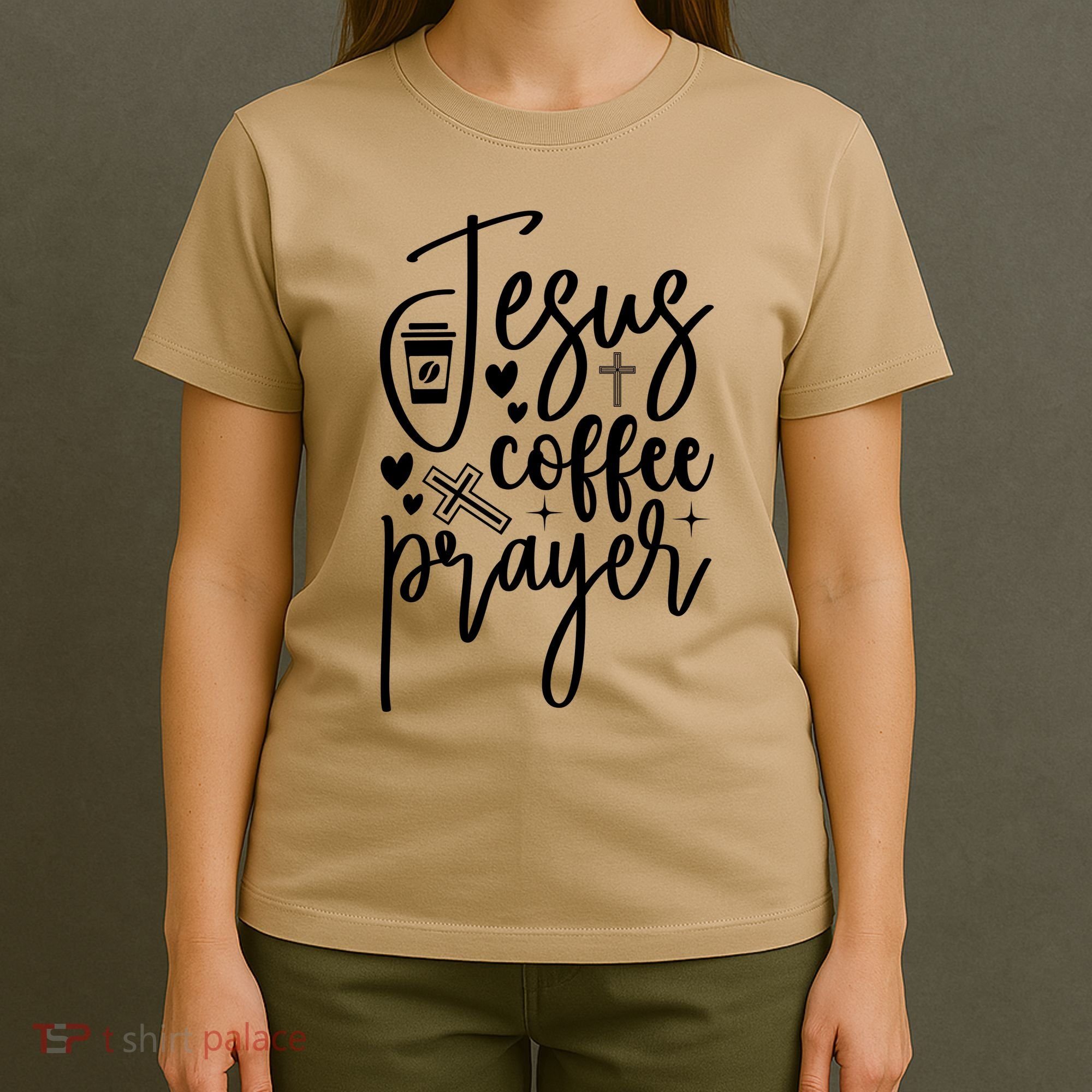 Jesus Coffee And Prayer Christian Catholic Christ T-Shirt