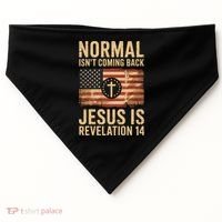 Jesus Christian American Flag Revelation 14 USA USA-Made Doggie Bandana thumb 0