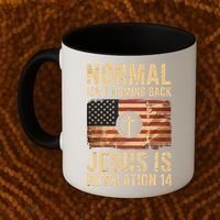 Jesus Christian American Flag Revelation 14 USA Coffee Mug thumb 2