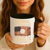 Jesus Christian American Flag Revelation 14 USA Coffee Mug thumb 3