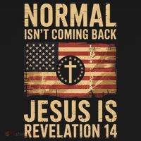 Jesus Christian American Flag Revelation 14 USA Women's Hoodie thumb 2